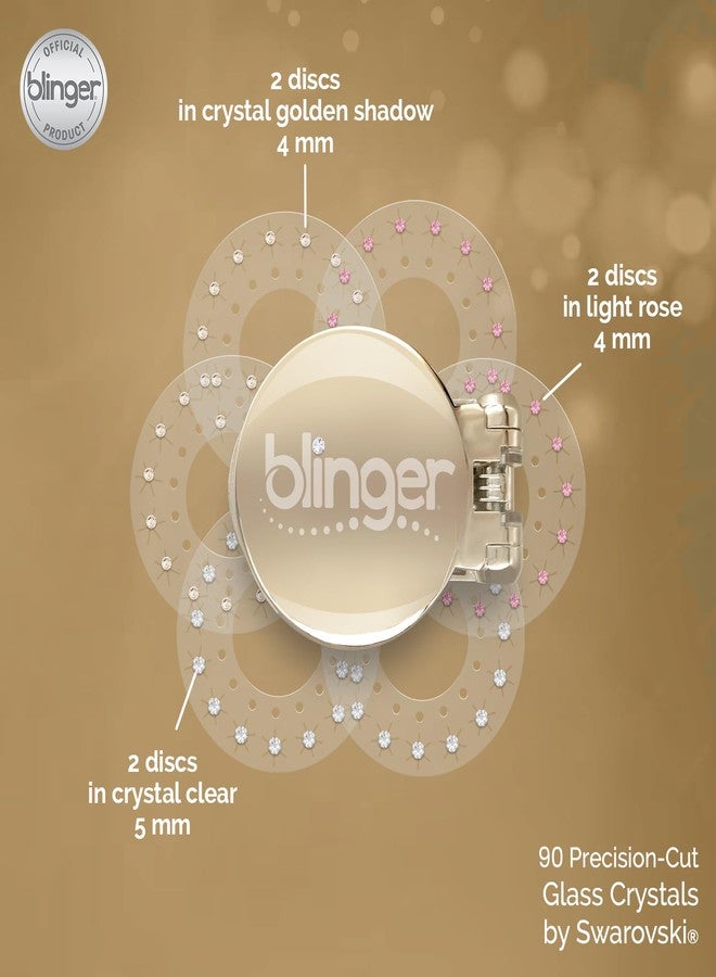 blinger® Shimmer Starter Kit with Gold-Plated blinger Styling Tool & 90 Precision-Cut Glass Crystals – as seen on Shark Tank | Hair-Safe Accessories for Women | Hair Jewelry for Parties & Gifts - Image 4